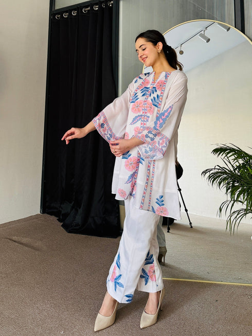 Pearl Petals Summer Kurta Set